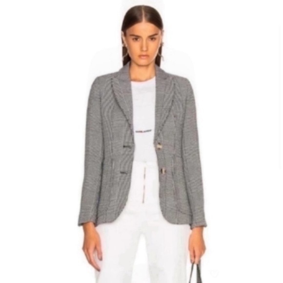 ✅ Smythe Blazer Portrait Neck in Prince Of Wales Plaid - Picture 1 of 9